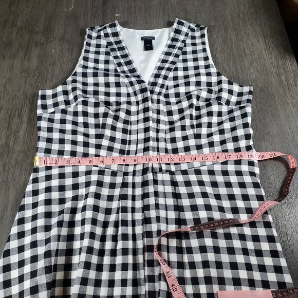 Ann Taylor Gingham Fit & Flare Dress – Size 16 - Picture 4 of 7